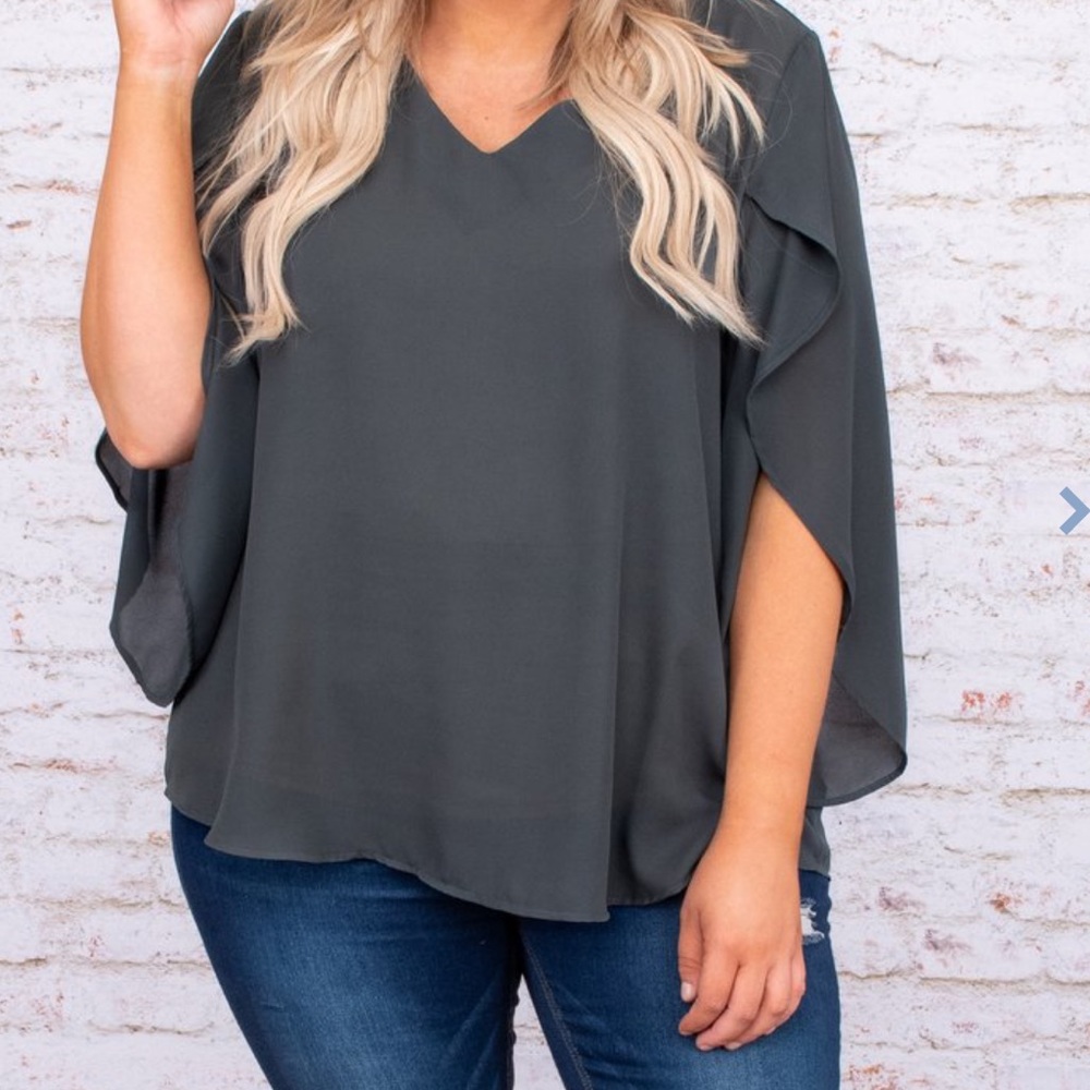 Charcoal Gray Plus Size 3X Top